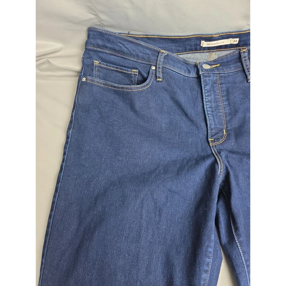 Levi's 312 stretch jeans‎ Shaping Slim fit Women 34 Mid Rise Actual: 38x29